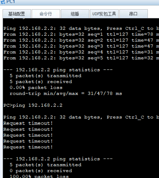 工业交换机端口隔离测试结果